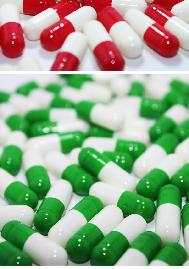 上海【红星】0#红白明胶空心胶囊壳空胶囊装粉壳胶囊壳量大从优