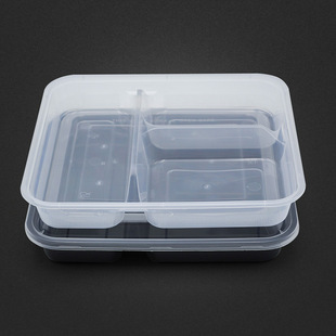 pp一次性三格快餐盒