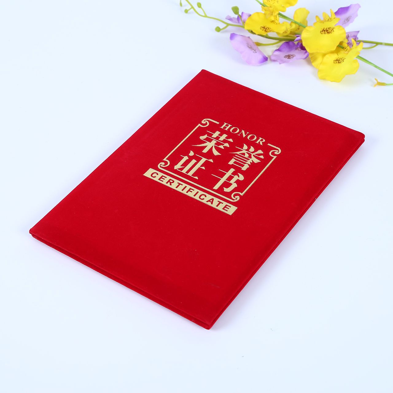 批发红绒荣誉证书外壳红绒布面证书聘书外壳封皮定制定做12k8k6k