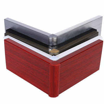 铝合金阳角线8公分 踢脚板圆弧转角 阳角护角条收边条 墙角线条