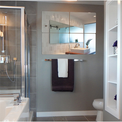 银镜子批发定制供应银镜金属镜子工艺镜子装饰浴室镜子