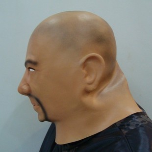 万圣节明星笑星总统头套影视角色强人面具节日派对抖音光头佬脸谱