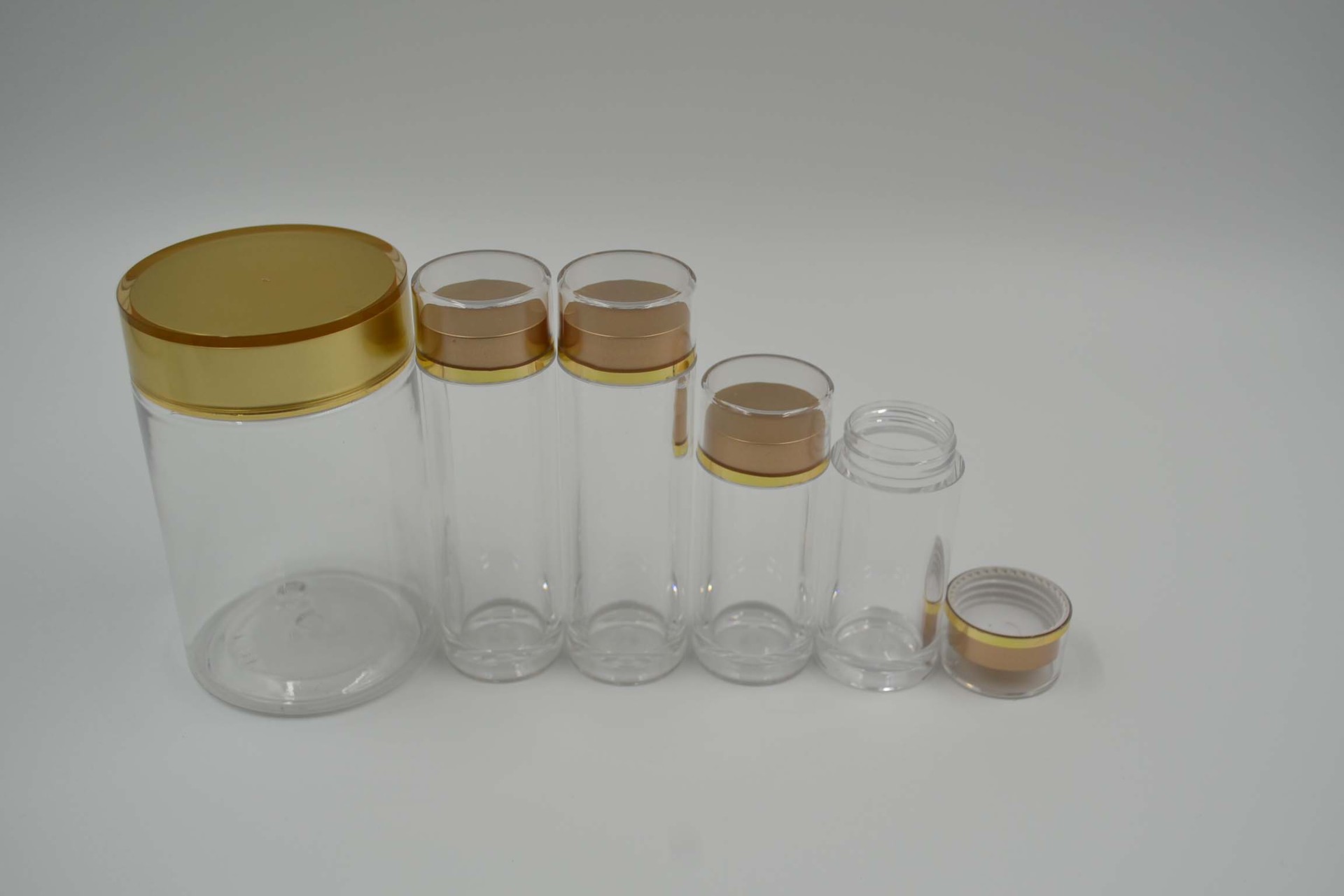 厂家直销 透明有机玻璃保健品罐子 化妆瓶包装 大量供应 热销