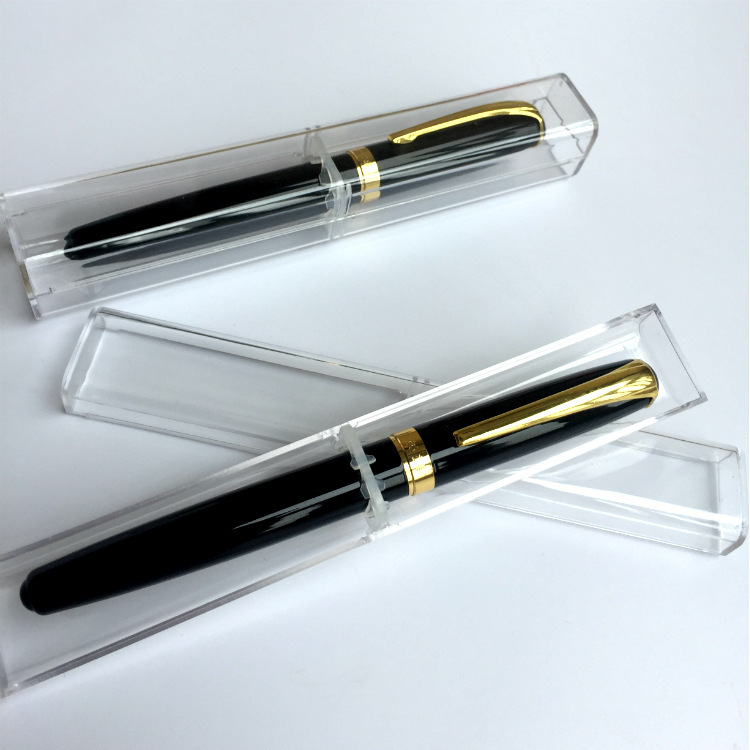 直销钢笔1000 纯黑丽雅签字笔 美工笔 商务办公礼品 可定制logo