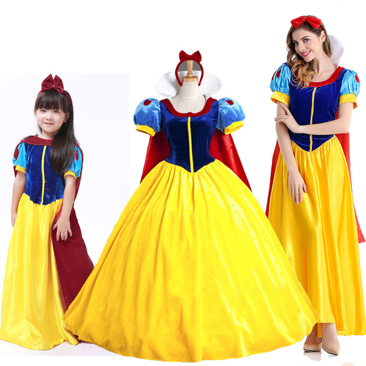 六一节迪士尼白雪公主亲子演出服节cos儿童白雪公主舞台话剧服装