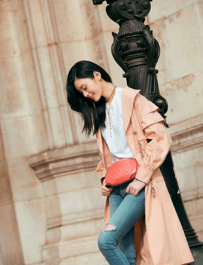 真皮女包宋茜明星同款腰包小香风菱格链条胸包头层牛皮单肩斜挎包