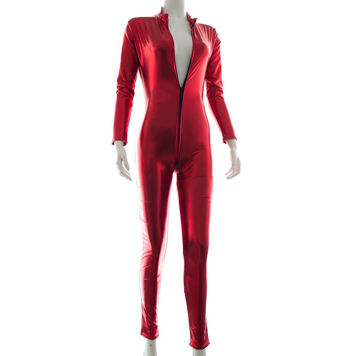 成人漆皮连体束身女王装 开裆皮衣套装夜店演出制服诱惑 情趣内衣