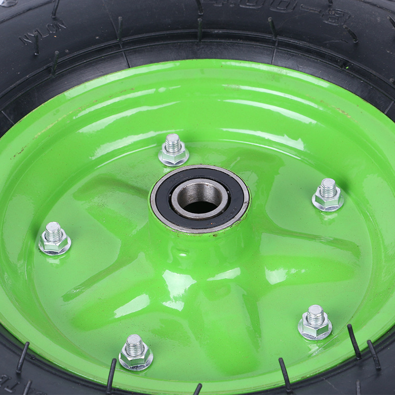 热销推荐充气脚轮 400-8手推车充气轮胎 防滑耐磨橡胶工业脚轮