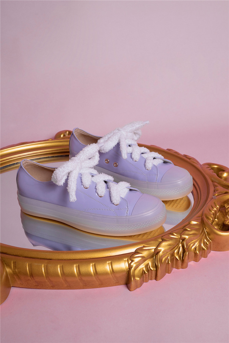 ins超火的休闲鞋网红同款果冻鞋2019春新款系带韩版ulzzang板鞋女