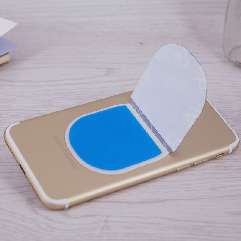 纳米魔幻硅胶手机贴支架背胶魔术贴 车载百变手机导航支架随意帖