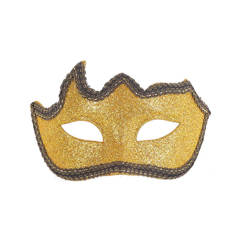 Factory Direct Sales Masquerade Festival Party Sample Halloween Creative Gold Powder Mask Wholesale