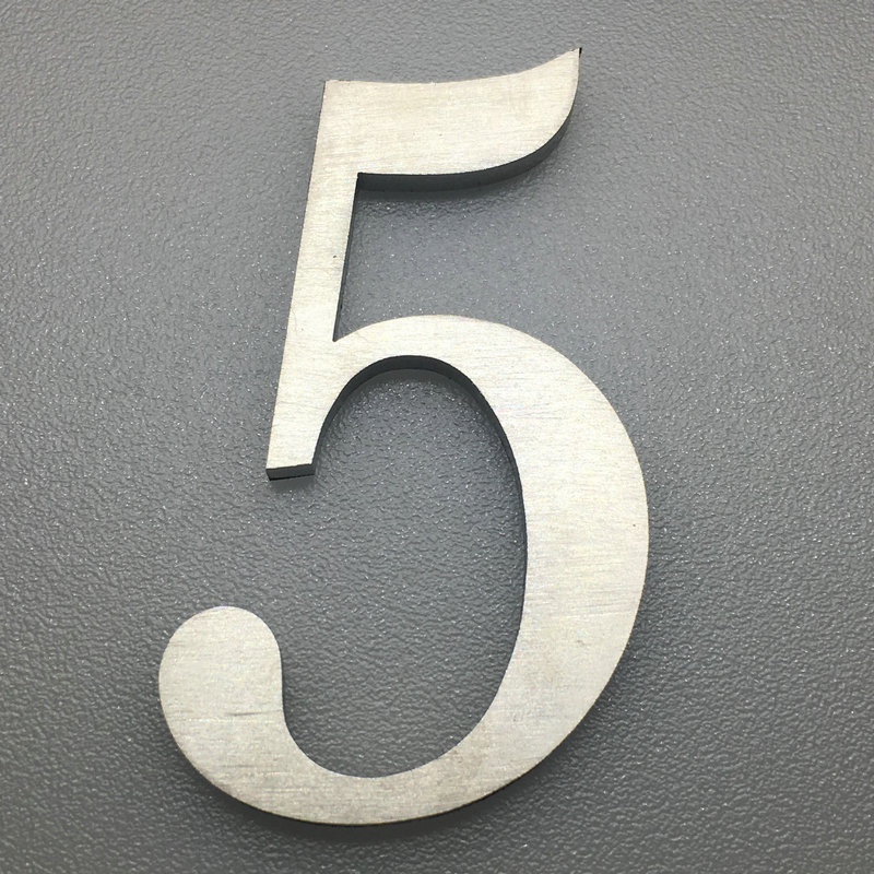 厂家现货酒店门牌号码 拉丝银色金属酒店数字号码 指示牌数字门牌