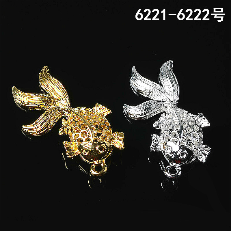 new year‘s moral alloy three-dimensional alloy goldfish hanging piece pendant diy ornament manufacturer wholesale and retail 6221-6222