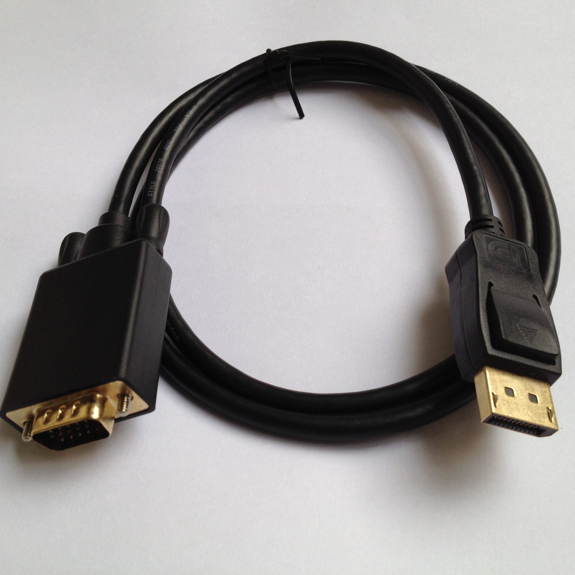 dp转vga1.8米转接线dp转vga高清转换器线实力商家可oem