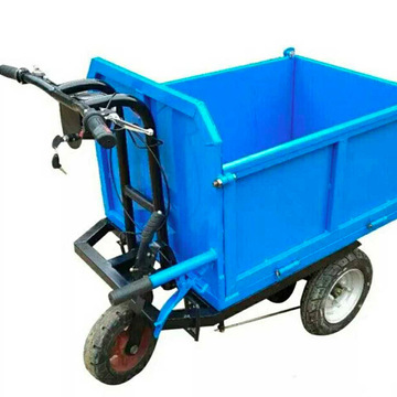 工地拉砖小推车建筑三开门灰斗车农用电动手推工具车厂家直销
