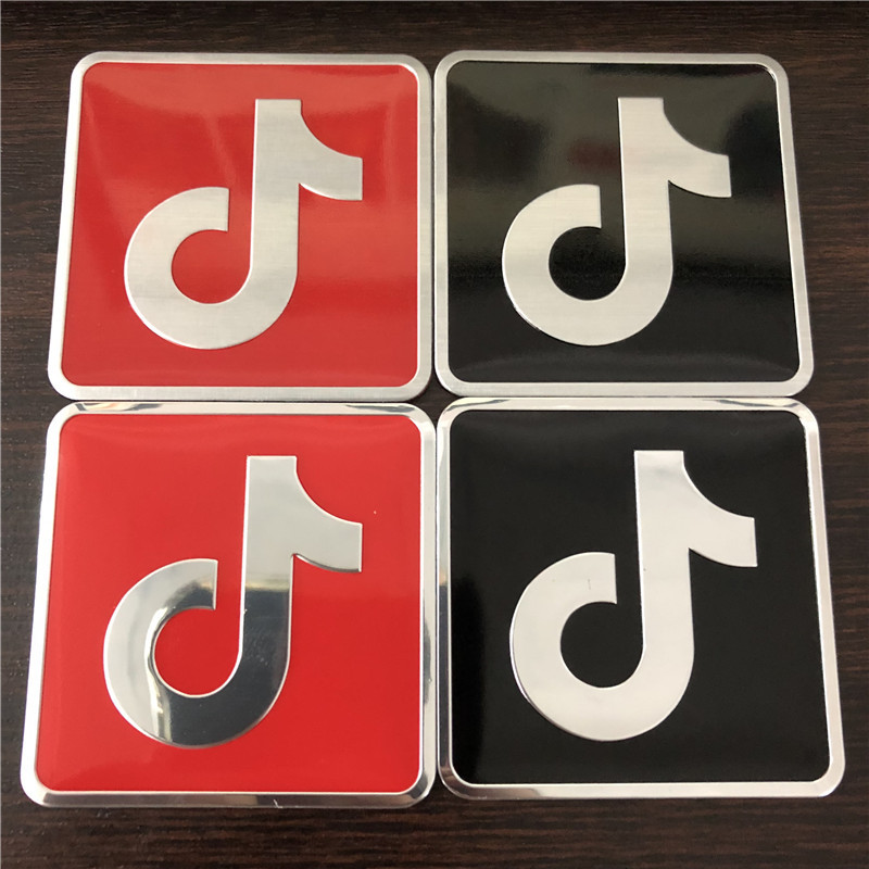 抖音金属车标尾标侧贴抖音抖友车贴汽车个性车身贴装饰贴