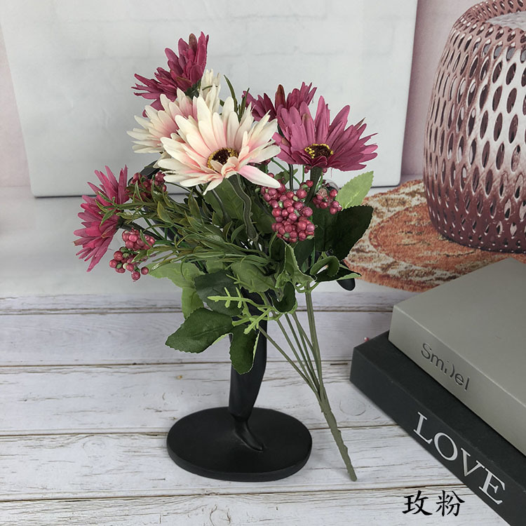 仿真翠菊花 仿真花绢花 婚庆家居装饰假花仿真植物盆栽插花工艺品