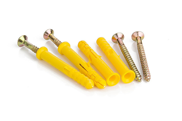敲击式塑料膨胀螺丝 m6|m8 尼龙锚栓膨胀螺钉 小黄鱼膨胀栓 套装