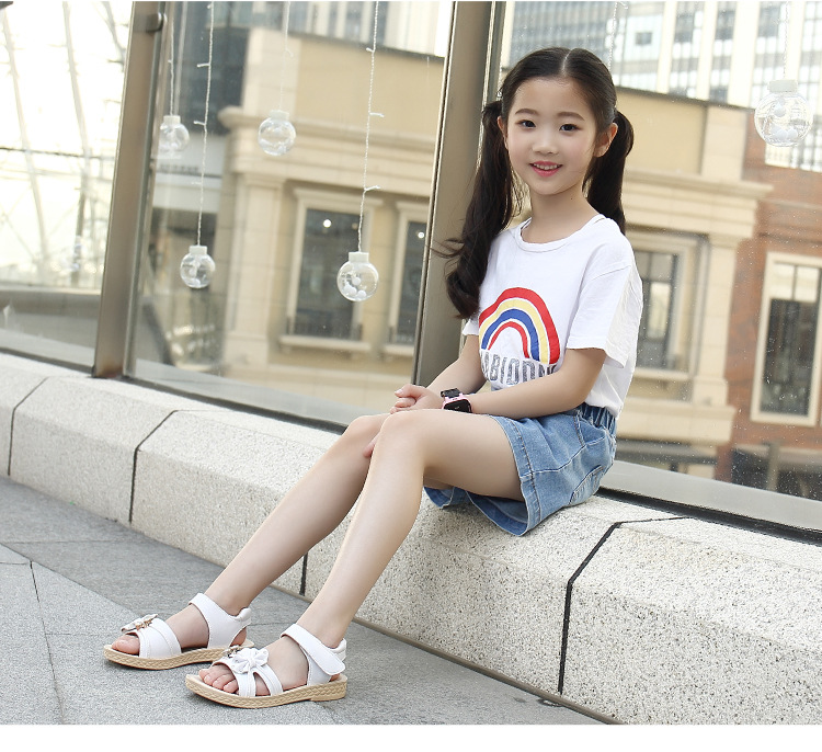 韩版时尚女童公主夏季儿童凉鞋夏季新款沙滩舒适时尚小中大童鞋女