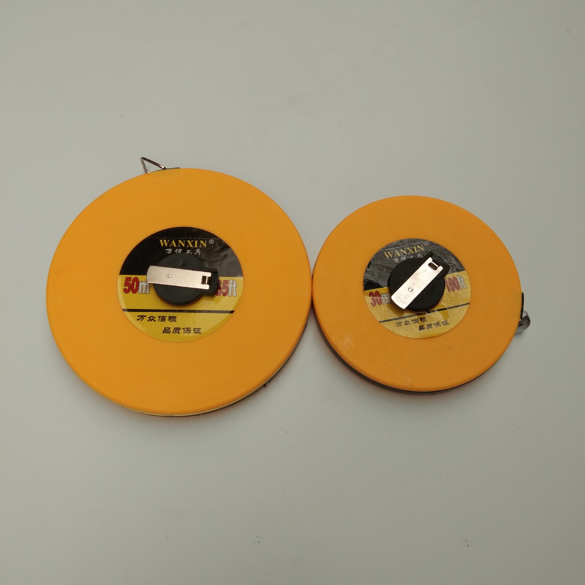 批发纤维皮卷尺皮尺工程测量尺子20米30米50米远鸿五金工具系列