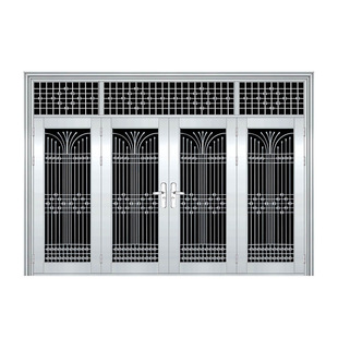 厂家直销304不锈钢四开大门 定制入户防盗门原色家装门 隔音大门