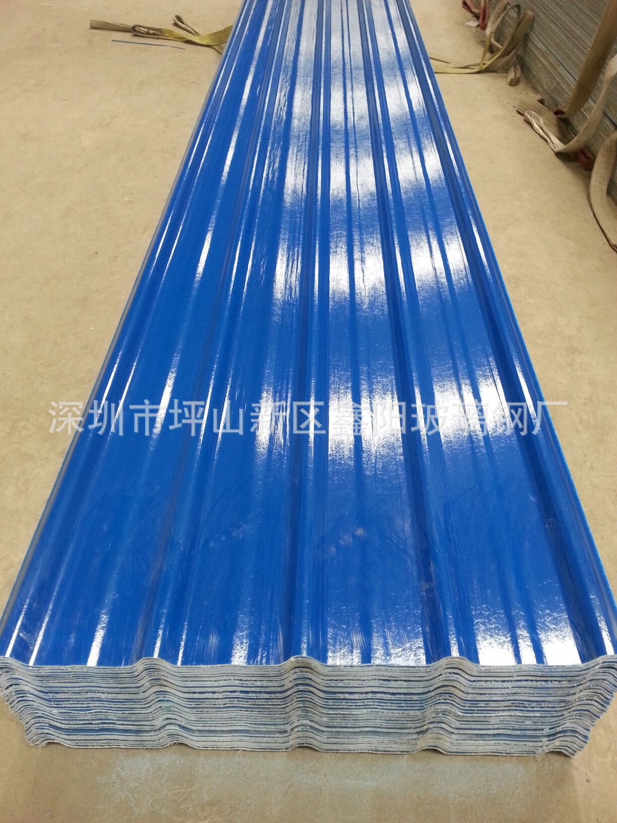 frp采光瓦阳光板透明玻璃纤维雨棚板户外钢化厂房屋面防腐瓦