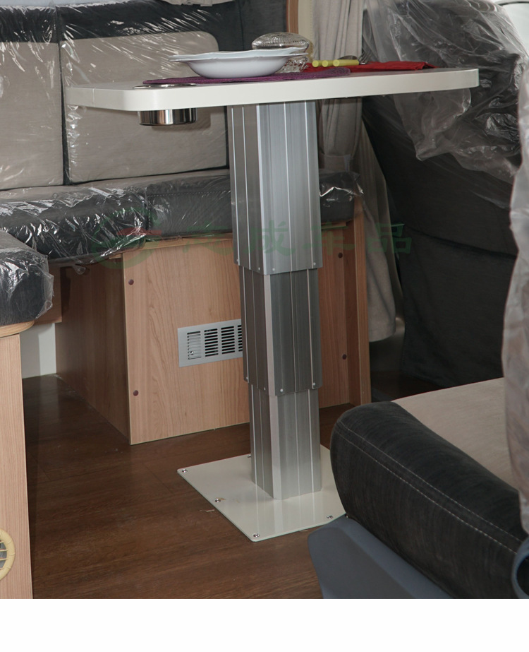 志成电动铝制升降桌腿3节方柱型12v电动桌脚 车船专用房车配件
