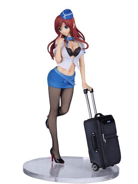 漫动坊动漫 暮光之城 蓝航乘务员 洋子空姐 蓝色 盒装手办模型