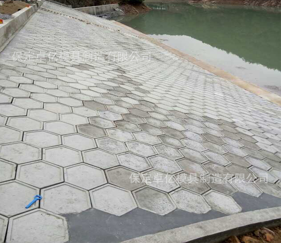 实心平面六角六棱六边形护坡模具 实心六棱六角六方块砖模具