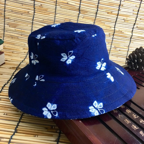 新款云南民族风手工扎染帽渔夫帽遮阳帽文艺个性男女帽子厂家批发