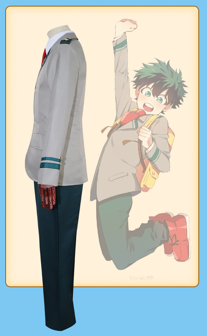 星漫缘我英雄学院 轰焦冻绿谷出久cosplay动漫服装校服男款现货