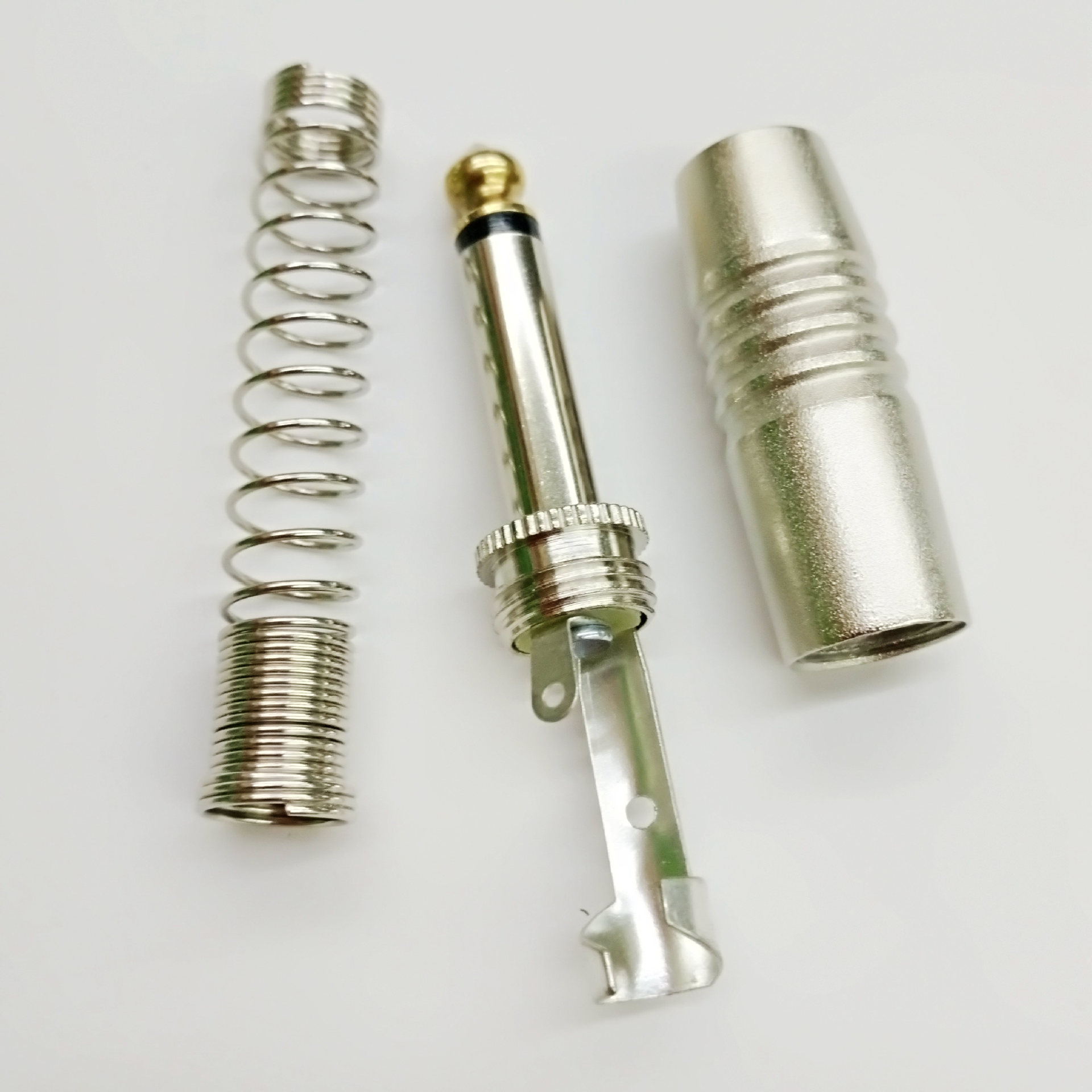 金属长尾6.35单声新牙插大二芯话筒音频ts音响功放调音台功能插头