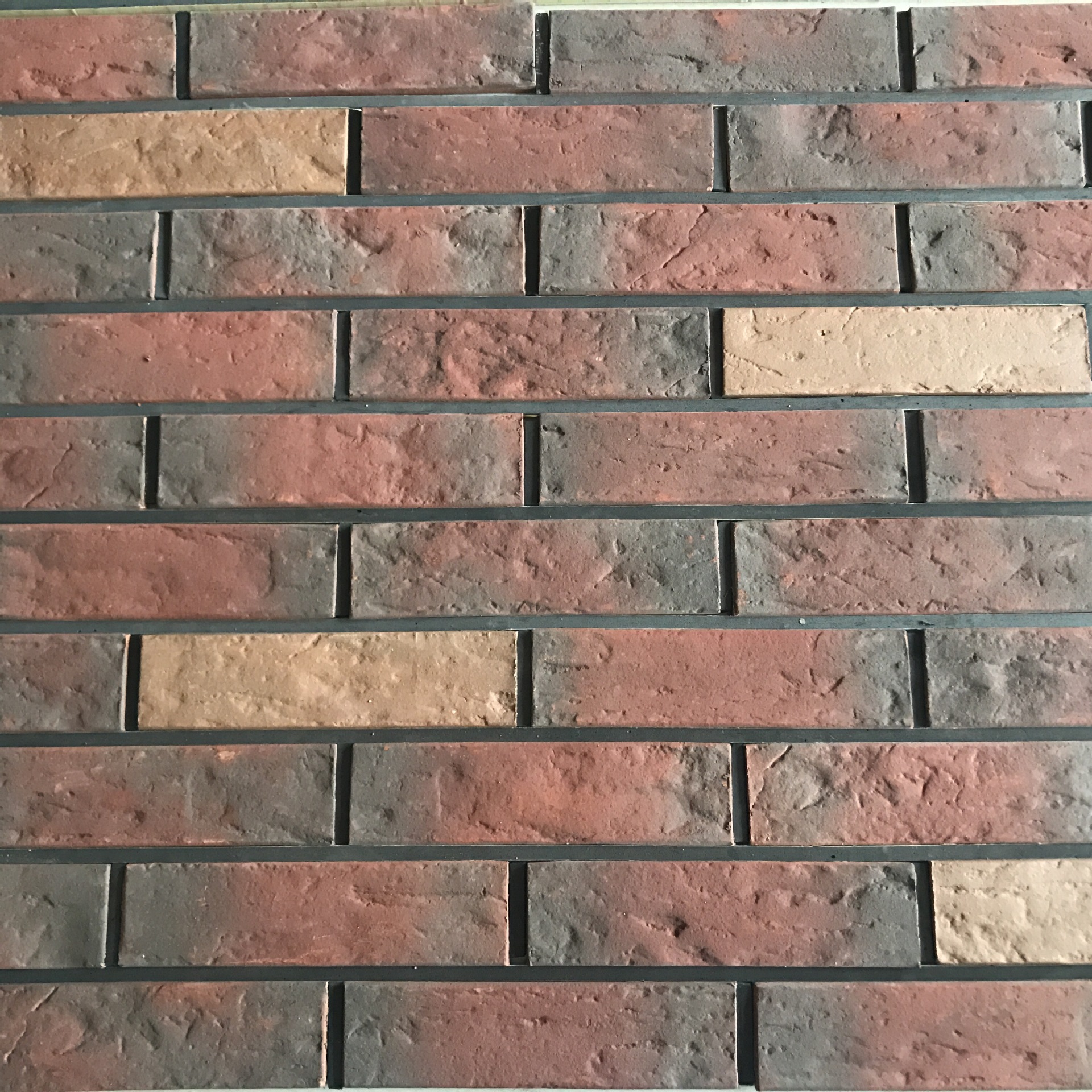 青灰三色 外墙陶土烧结文化砖 210*55*10mm 内墙装饰文化砖