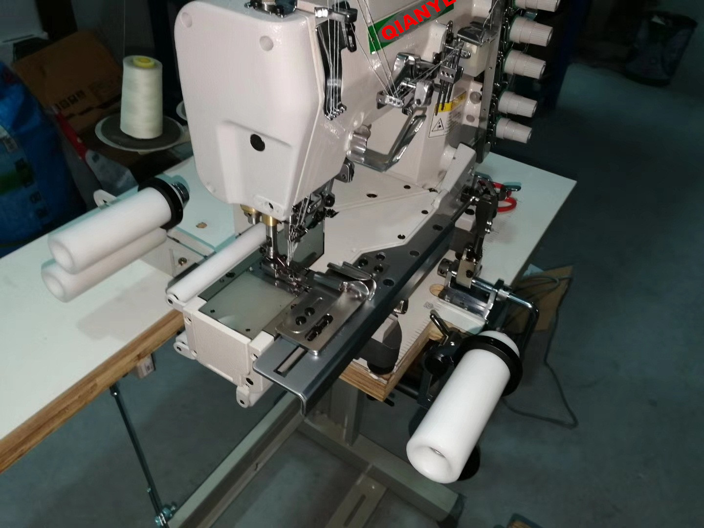 裤头机 上腰机 暗筋橡筋机 做内裤设备 三针五线绷缝机 787款冚车