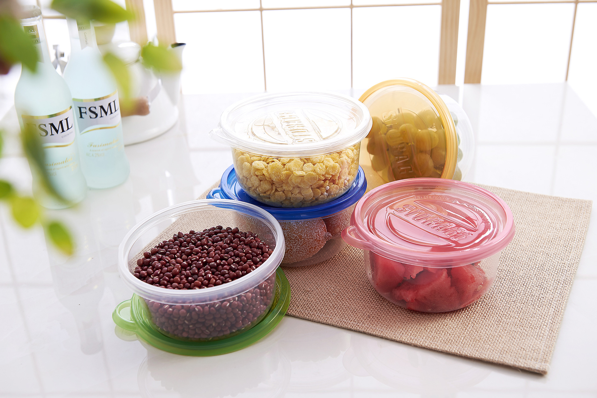 一次性圆形餐盒739ml水果蛋糕食物小吃打包盒子pp外卖饭盒便当盒