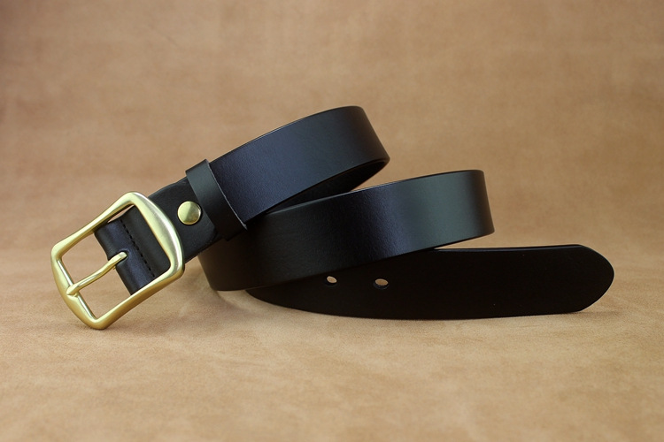 头层牛皮皮带女士真皮铜扣腰带休闲简约男细款针扣复古牛仔裤带潮