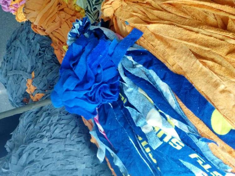 高阳工厂供应 超细纤维布条 纳米颗粒碎布布头拖把布条 长期供应