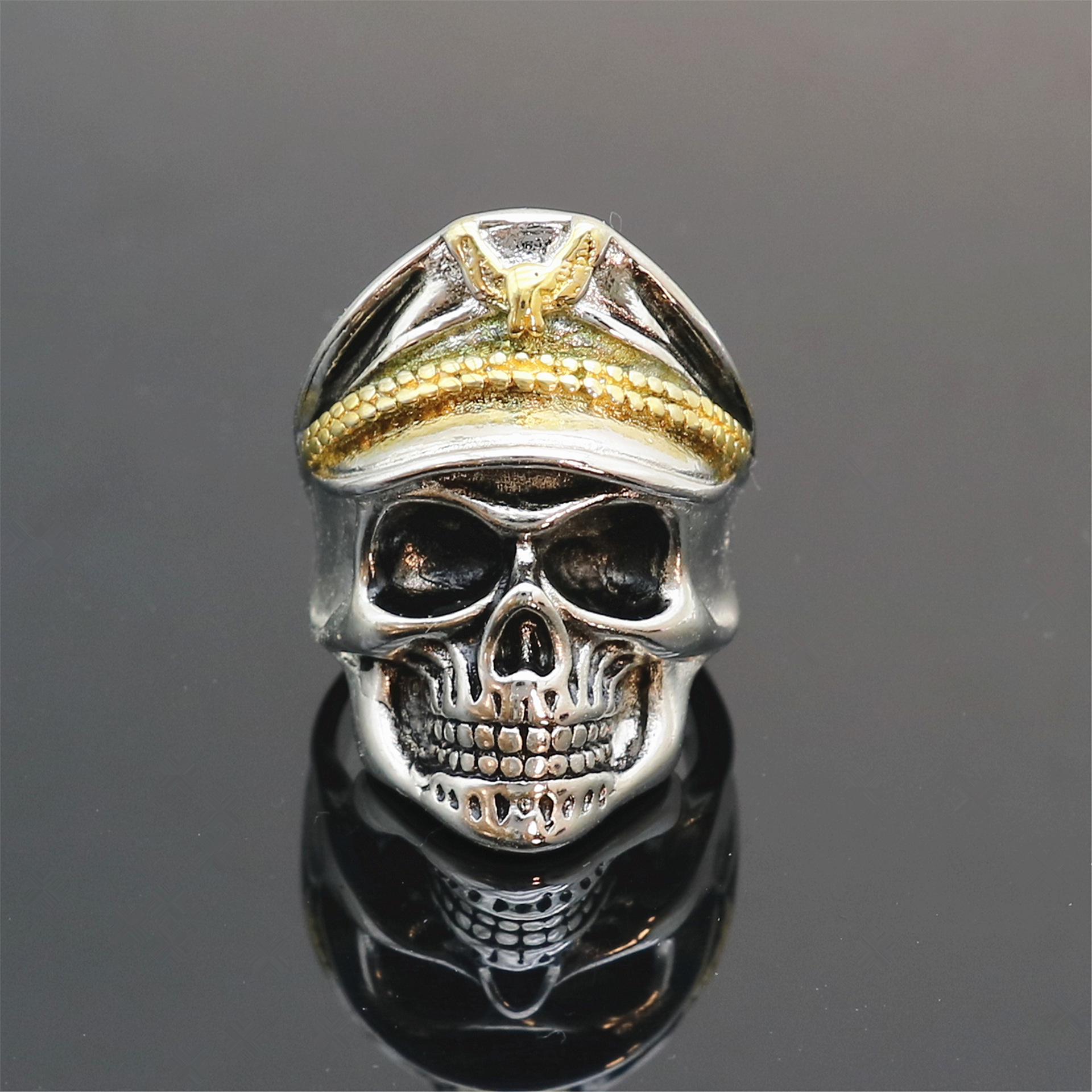 热卖复古夸张戒指军团骷髅头戒指热卖创意开口可调节大小一件代发