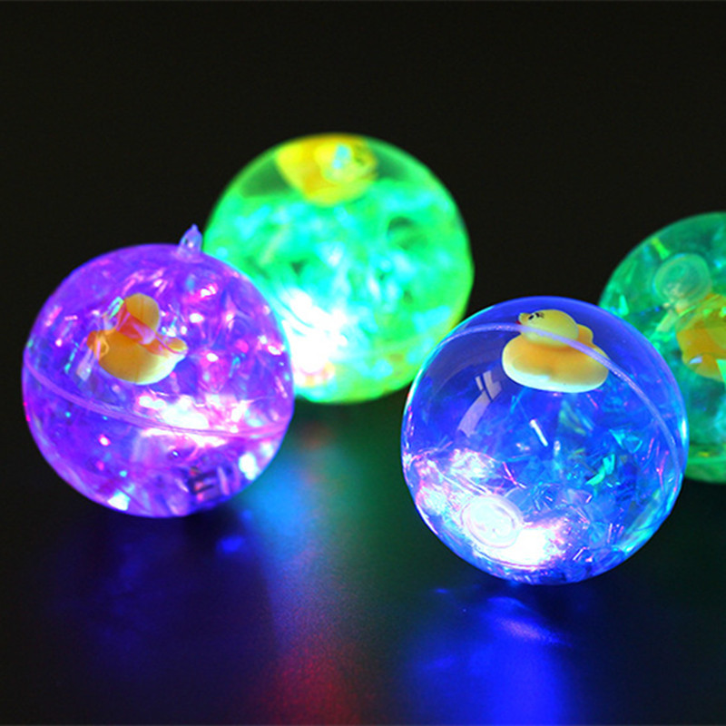 批发闪光弹力球 水晶球 卡通亮球 闪闪亮球