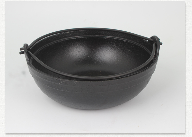 5cm日式铸铁铁煲手挽锅煲仔锅火锅汤锅铁锅酒精炉火锅小火锅