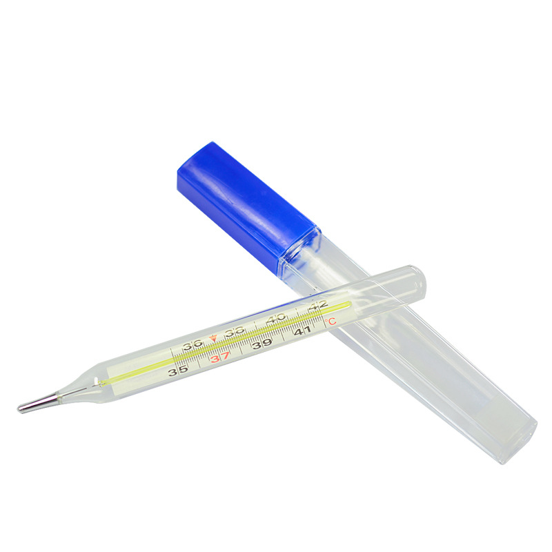 阿华医疗内标式腋下大号玻璃体温计东岳牌温度计
