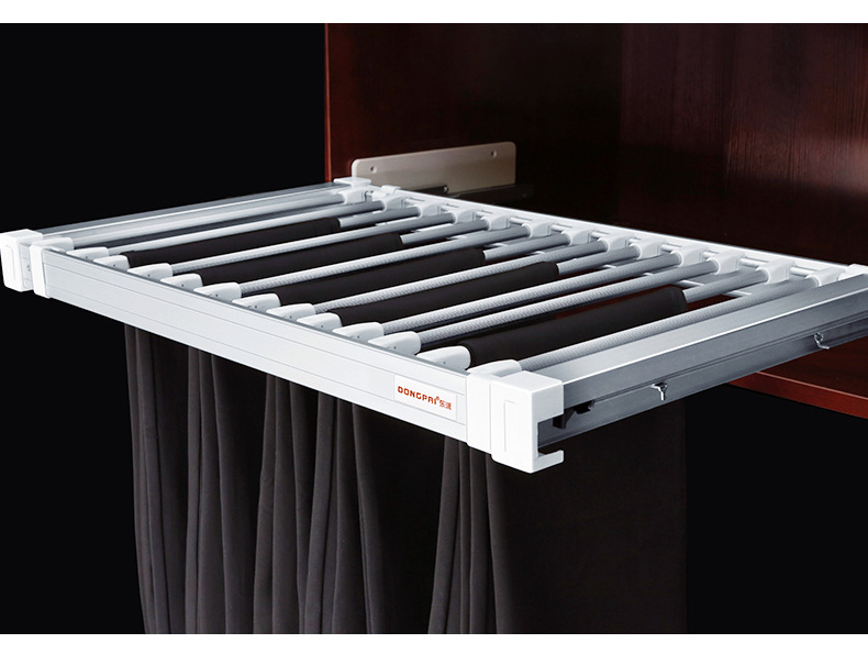 东派家装衣柜全伸缩裤架家用推拉裤抽架静音缓冲阻尼裤架厂家直销