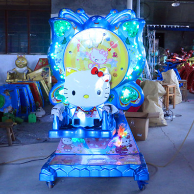 2021新款彩蝶摩天轮摇摆机旋转升降摇摇车kt猫儿童投币蝴蝶摇摇车