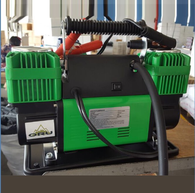 双60缸汽车车载充气泵双缸大功率电动车用打气筒越野车轮胎打气泵