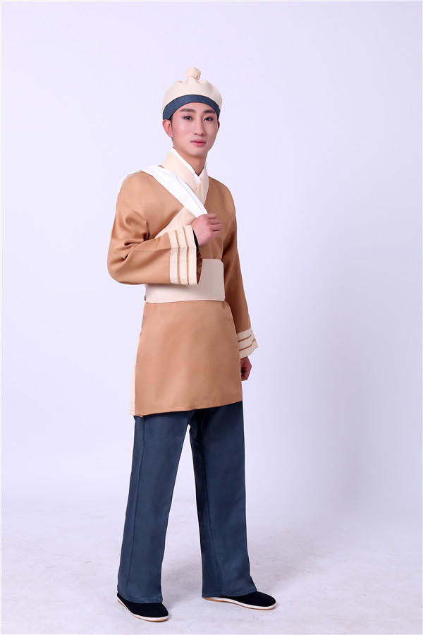古装店小二服装古代家丁小二仆人书生演出茶馆酒店服务员工作服装