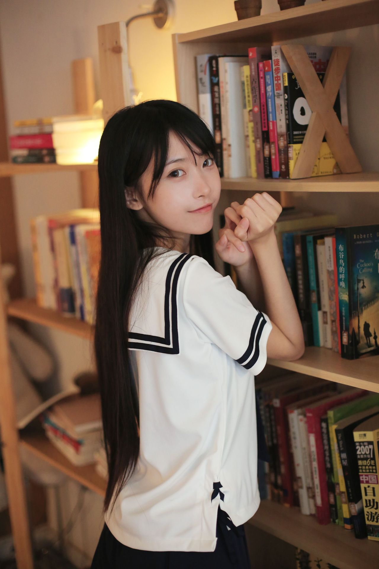 甜美可爱中学生两件套装短袖日系软妹服水手服海军风中学校服套装