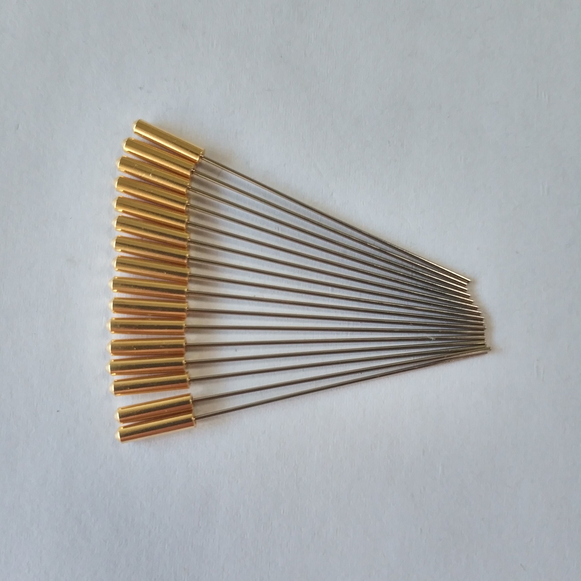 pcb探针复合式钢针治具绝缘打扁大头胶粒针球头针非标起订