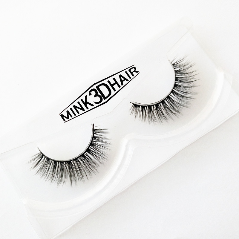 Factory Wholesale One-Pair Package Natural Fiber False Eyelashes Portable One-Pair Package Fiber Eyelash 3dt-25