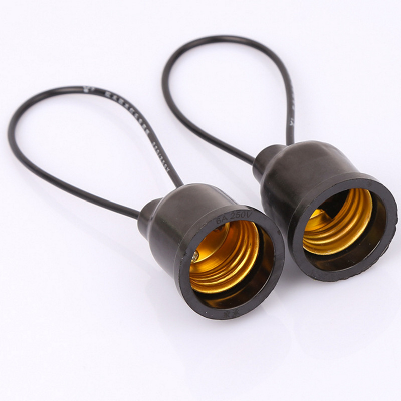 现货批发 灌胶全密封防雨灯头家用防漏电耐高温胶木防水灯头e27