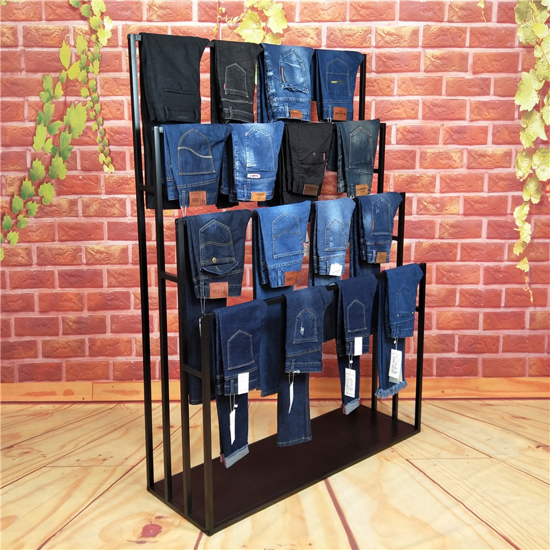 裤子展示架服装店挂裤子陈列架中岛货架店铺放裤子展架